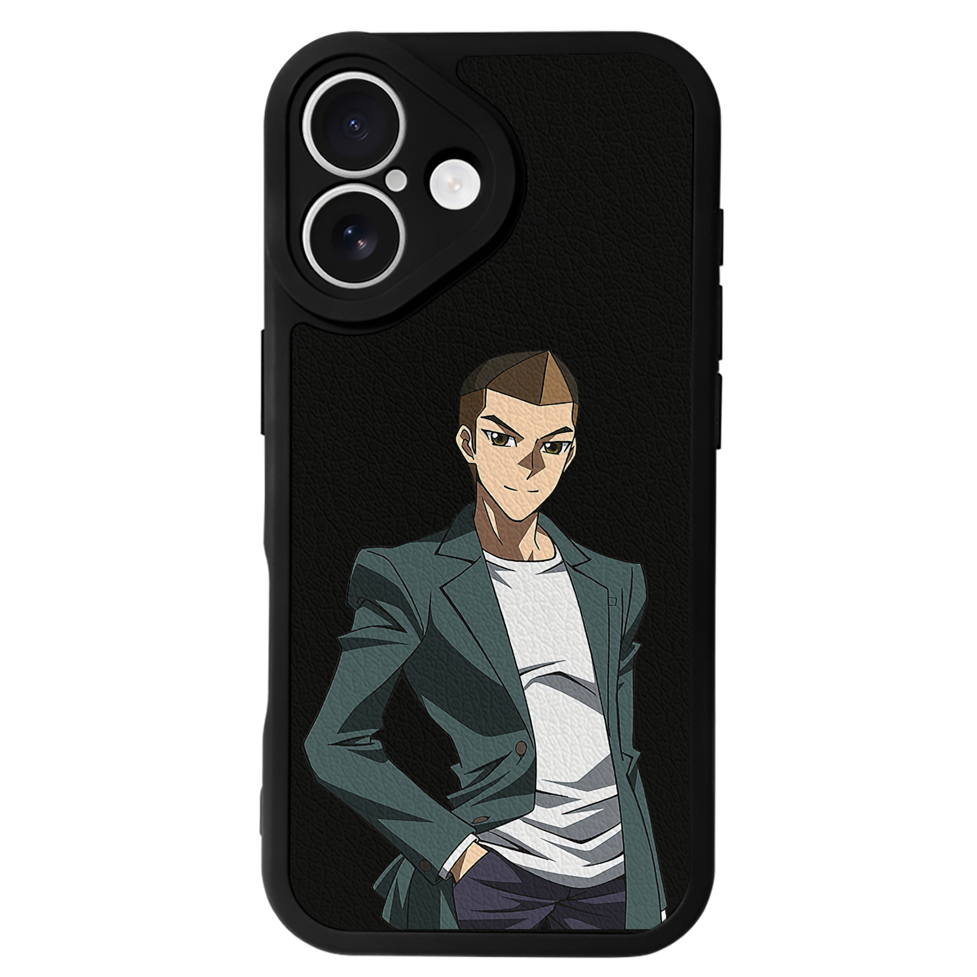 （画像用） 遊☆戯☆王 Yu-Gi-Oh! 【iPhone 16シリーズ対応】シリコンスマホケース（レザー調） 材質：シリコン